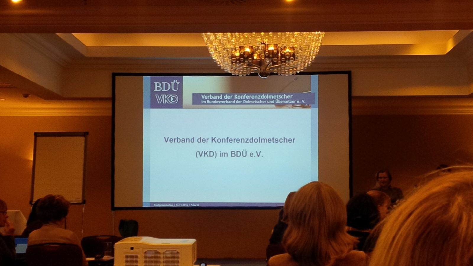 Begrüßungsfolie bei der Jahresversammlung des VKD